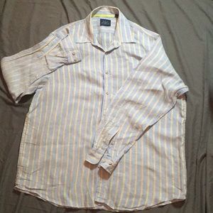 Indigo Palms Denim CO Stripe Shirt XXL